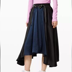 Lululemon Roksanda Face Forward Jersey Asymmetric Knot Rope Skirt Size M-L